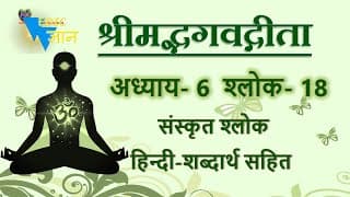 Shloka 6.18 of Bhagavad Gita with Hindi word meanings