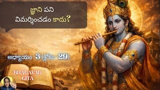 Bhagavad Gita chapter 3 verse 29|karma yoga| జ్ఞాని పని విమర్శించడం కాదు | గీత 3.29||