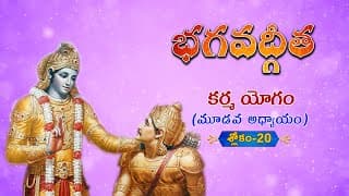 భగవద్గీత | Bhagavad Gita Telugu | Karmayogam | Chapter 3 - Verse 20 || TeluguTraditions
