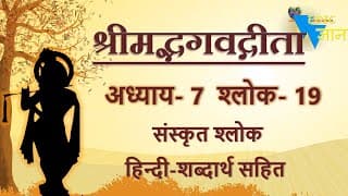 Shloka 7.19 of Bhagavad GIta with Hindi word meanings