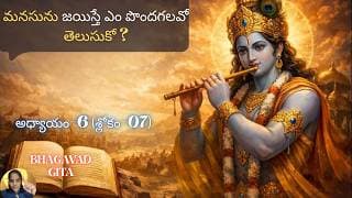 Bhagavad Gita chapter 6 verse07 |karma- sanyasa yoga|మనస్సు పరమాత్మలో నిలిచివున్నాడు |భవద్గీత 6.07|