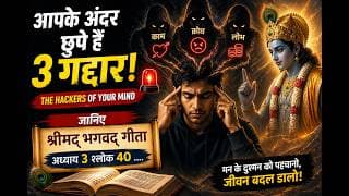 आपके अंदर छुपे हैं 3 गद्दार!  जानिए श्रीमद्‍भगवद्‍ गीता अध्याय 3 श्लोक 40 की सीख से