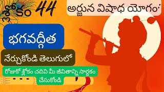 భగవద్గీత మొదటి అధ్యాయం – 44వ శ్లోకం|chapter 1verse 44|divine touch telugu|bhagavathgita in telugu