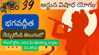 భగవద్గీత – మొదటి అధ్యాయం, 39వ శ్లోకం| chapter 1 slokam 39 | divine touch telugu |bhagavathgitatelugu